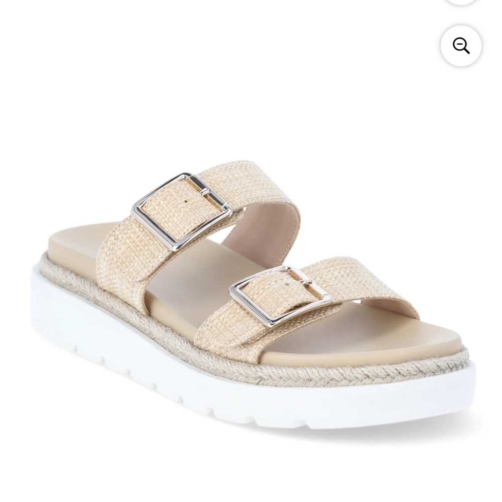 Stylish Tan Double Strap Sandals
